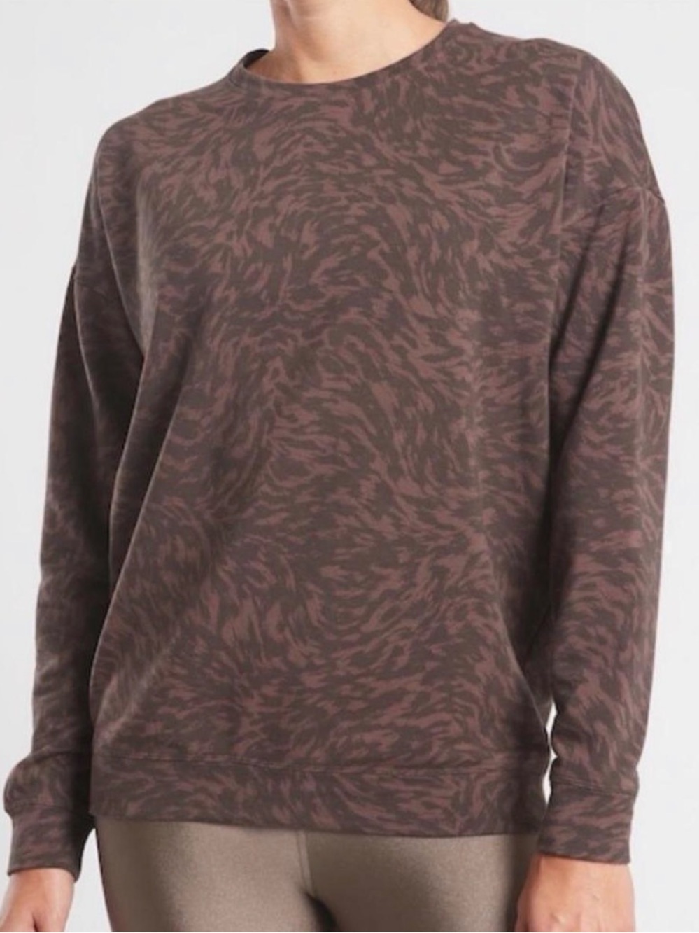 Athleta Studio To Street Printed Sweatshirt Oversized | Pre-loved | Size XL